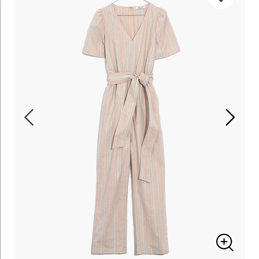 NEW! Madewell Puff-Sleeve Tapered Jumpsuit - Picture 4 of 5